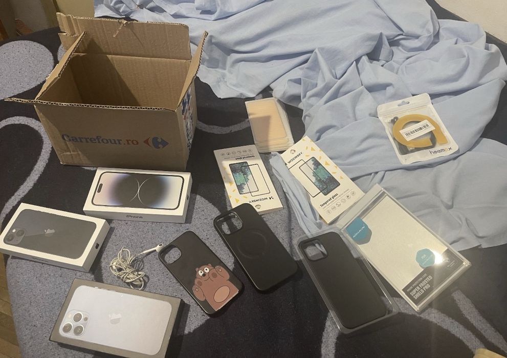 huse si folii sticla + privacy iphone 6 7 8 x 11 12 13 14 15 16 17