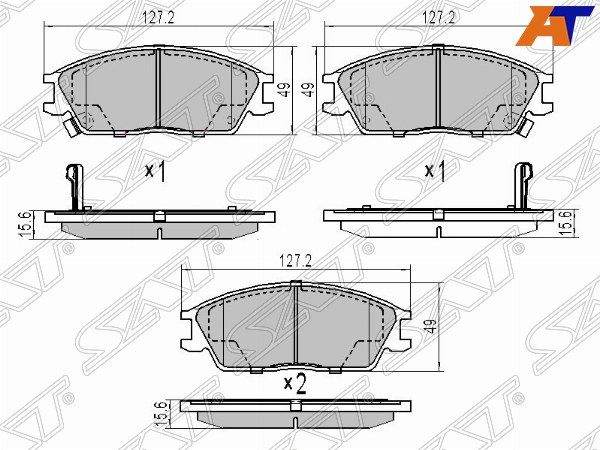 Колодки тормозные перед  Hyundai Elantra