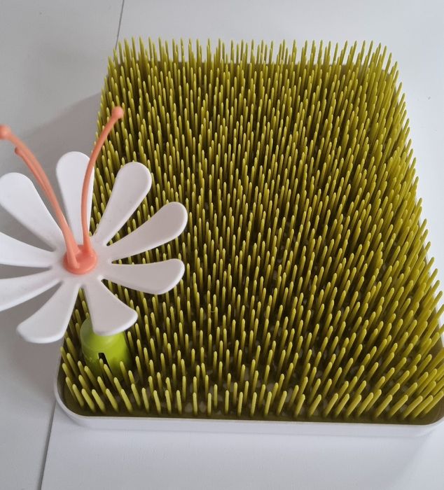 Tava uscare biberoane Lawn verde + suport tetine