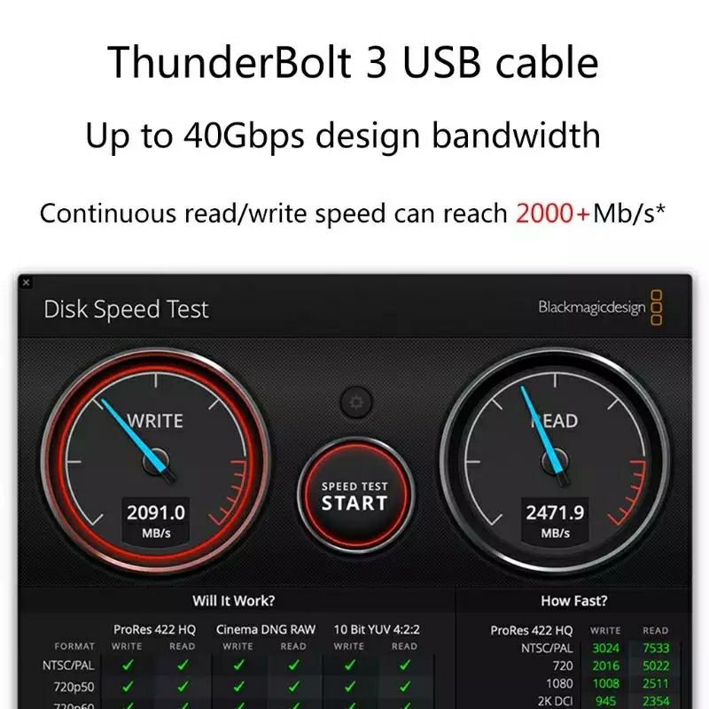 Кабель type-c на c, thunderbolt3