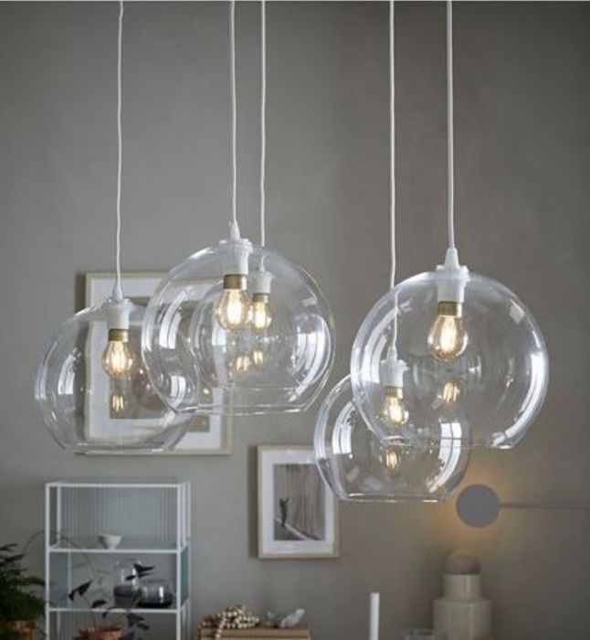 Подвесной светильник из выдувного стекла (IKEA)