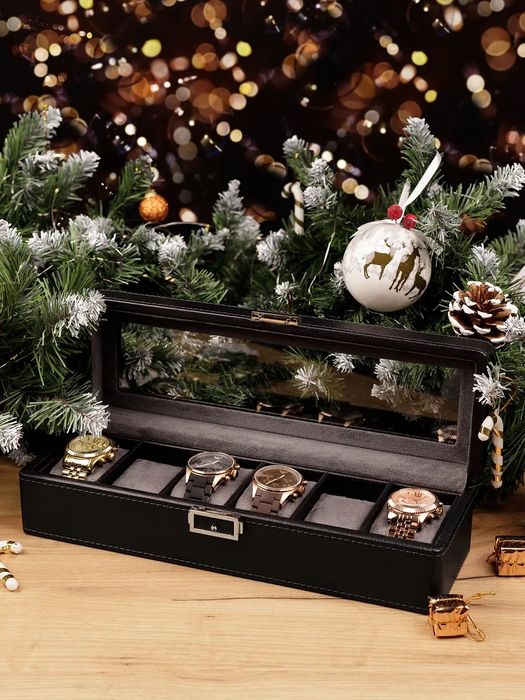 Шкатулка для часов и украшений большая с ключом