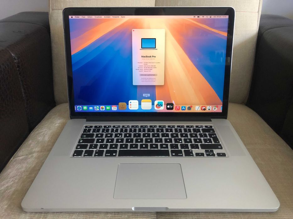 MacBook Pro 15, 2015 Retina, 2,5 GHz i7, 16 GB,SSD 500 GB,stare f buna