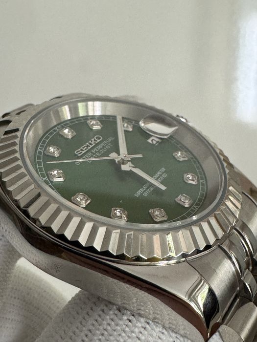 Ceas Seiko DateJust Green Diamond Mod