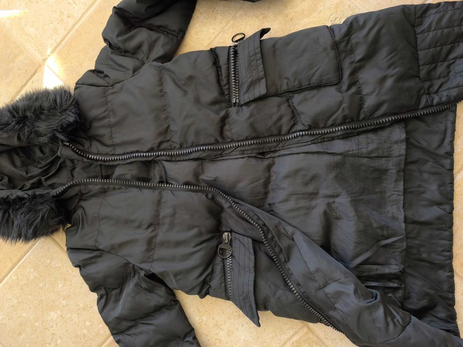 Дълго яке с обемни джобове