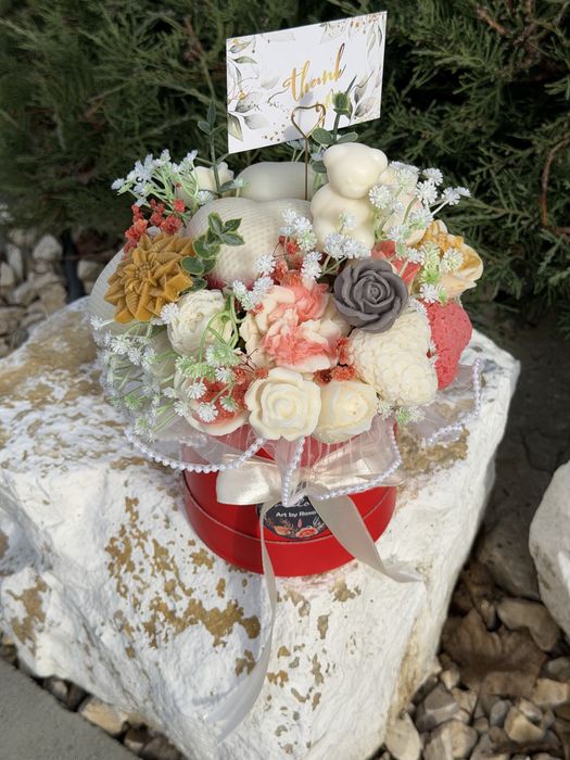 Buchet din ceară de soia parfumată – cadoul perfect, handmade!