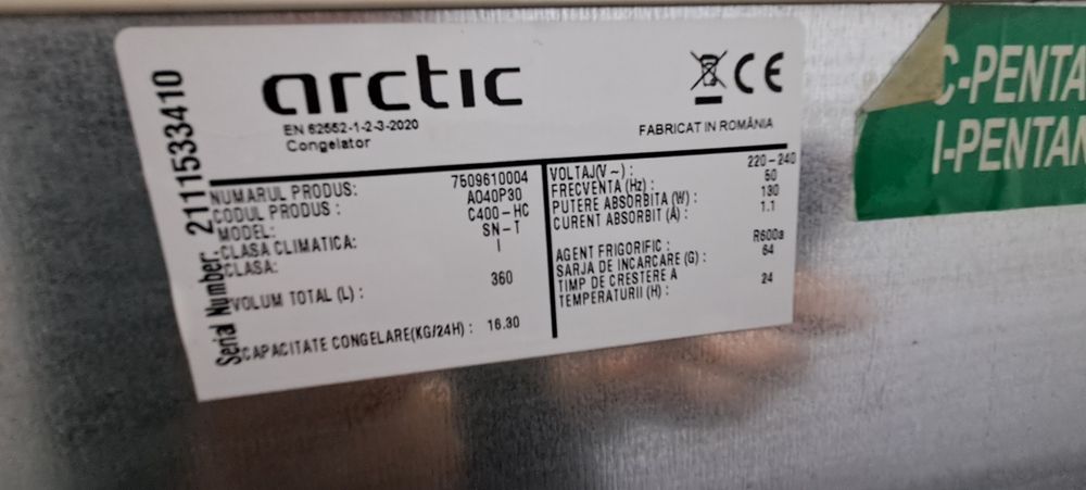 Congelator  360 l Arctic
