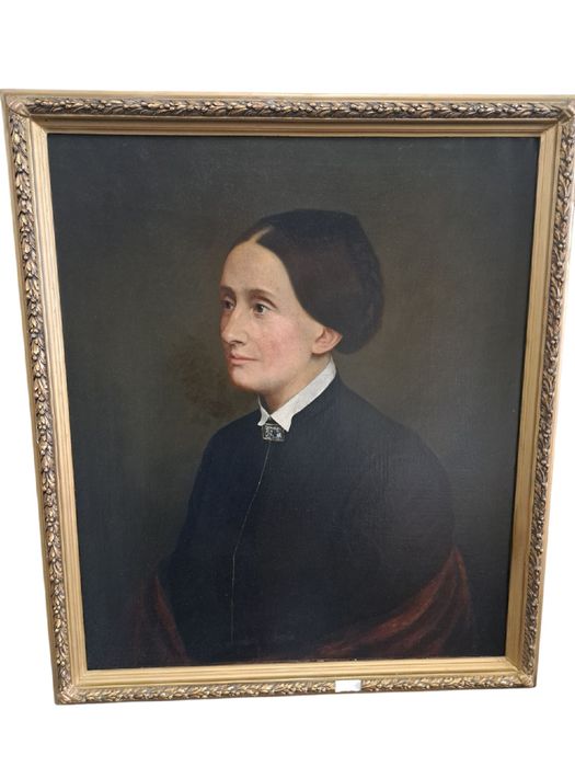 Две картини маслен портрет семеен,19век