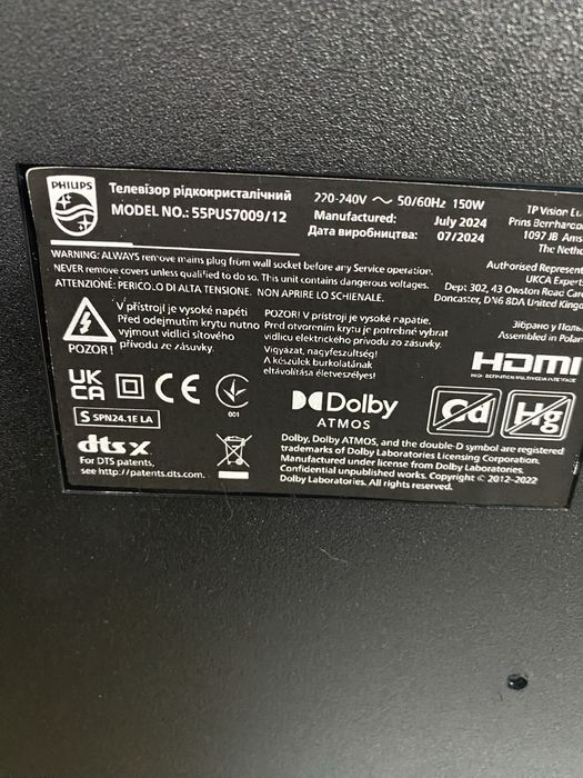 Телевизор PHILIPS LED 55PUS7009 .55”