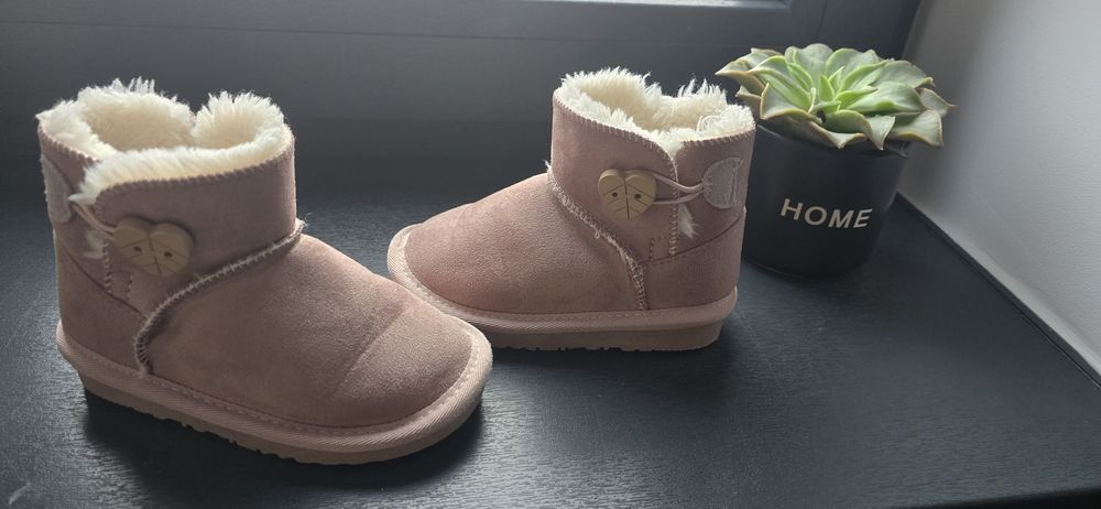 Cizme tip ugg roz pudră