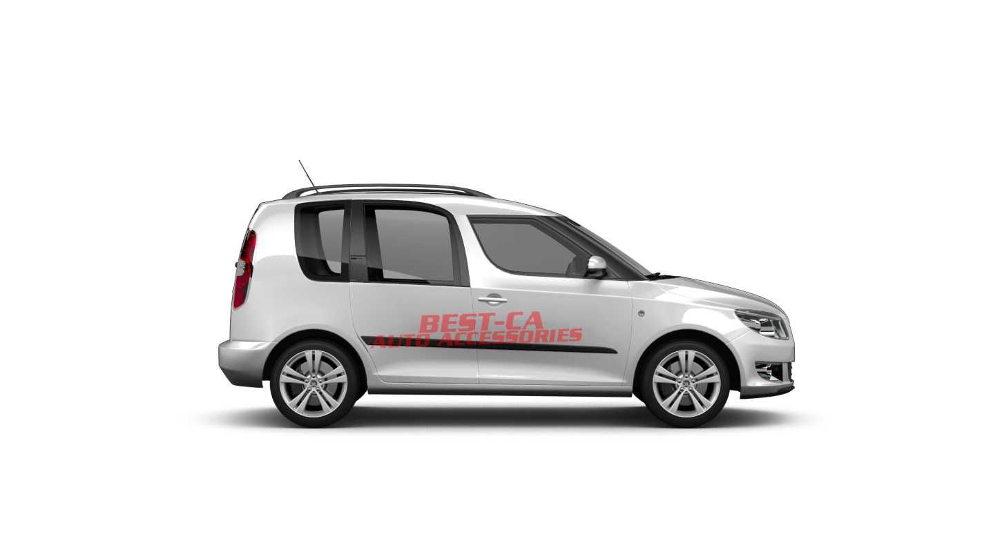 Текстилен черен подлакътник подходящ за Skoda Fabia Mk2 Skoda Roomster