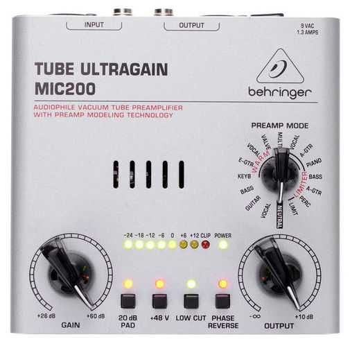 Микрофонный предусилитель Behringer TUBE ULTRAGAIN MIC200