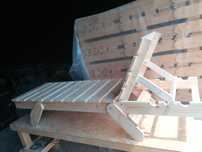 Sezlong plaja lemn masiv tratat termic  PIN NORDIC