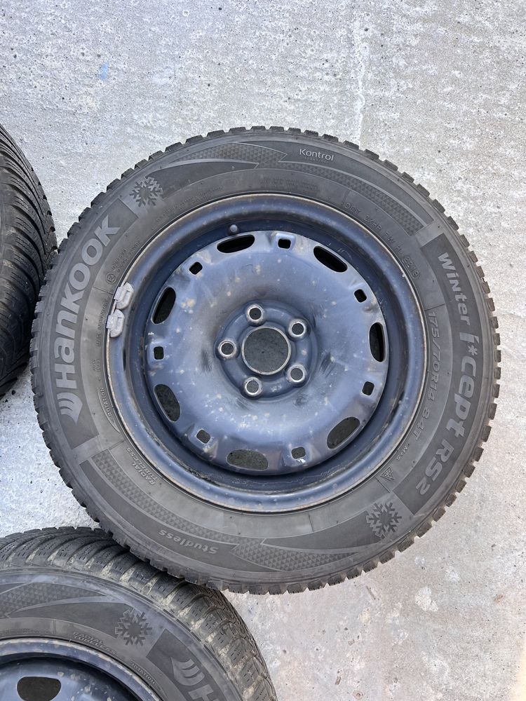 4бр.жел джанти 5x100 Seat / Vw / Skoda с гуми 175/70/14 hankook