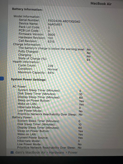 Macbook Air A2681 13" M2