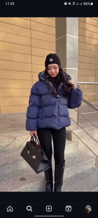 Монклер куртка  рамзер L синий цвет