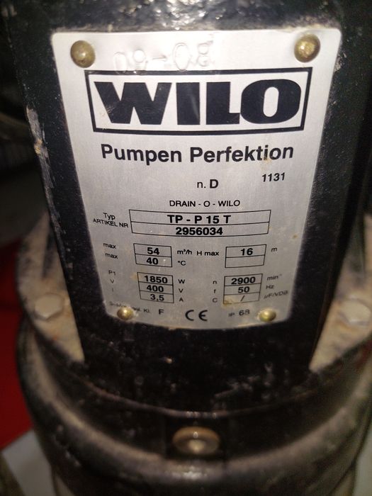 Погружной финальный насос Wilo