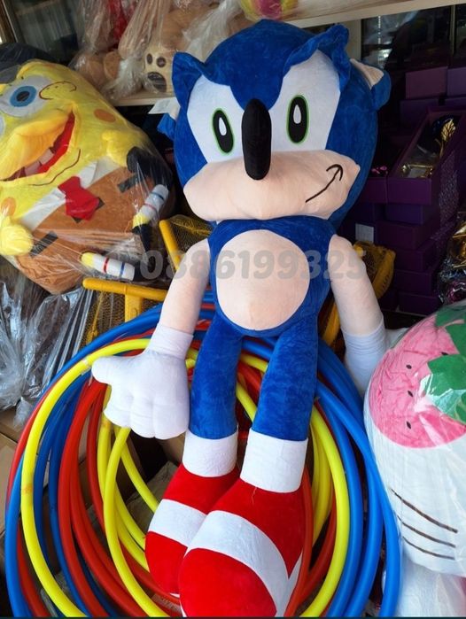 Голяма плюшена играчка Соник, 20/120см, Плюшена играчка Соник Sonic