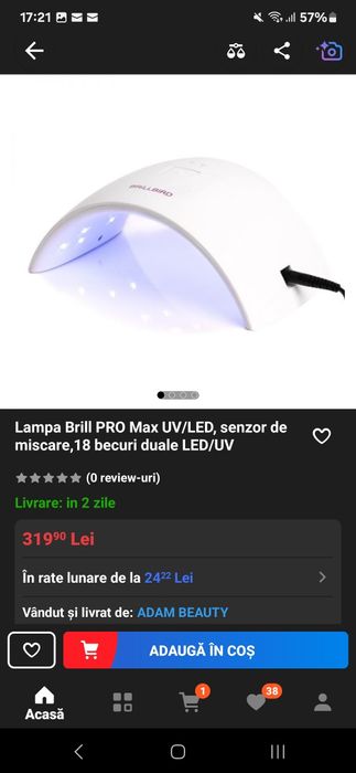 Lampa UV Brillbird