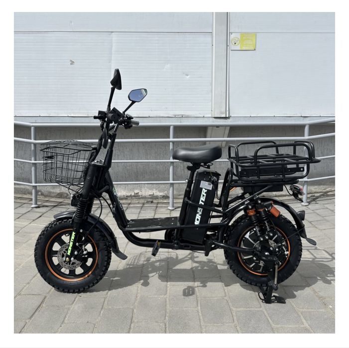 Электровелосипед Monster 12 дюйм 2025 18  дюймов черный