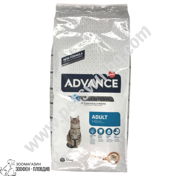 Advance Cat Chicken&Rice 15кг - Пълноценна храна за възрастни котки