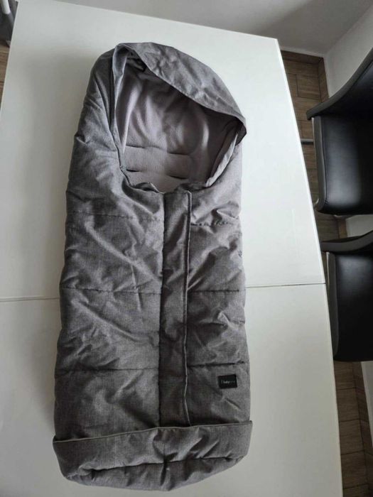 Универсален зимен чувал за количка - цвят сив