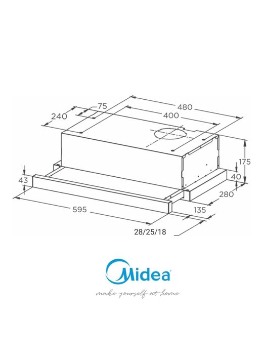 Новая кухонная вытяжка Midea
