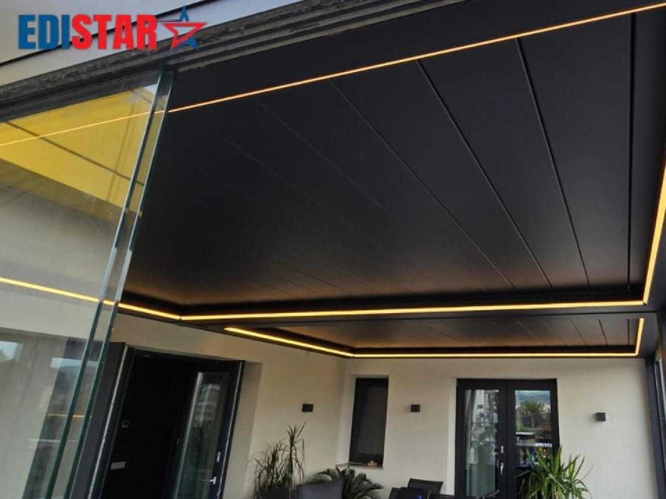 EDISTAR Pergola bioclimatică retractabilă din aluminiu,automata