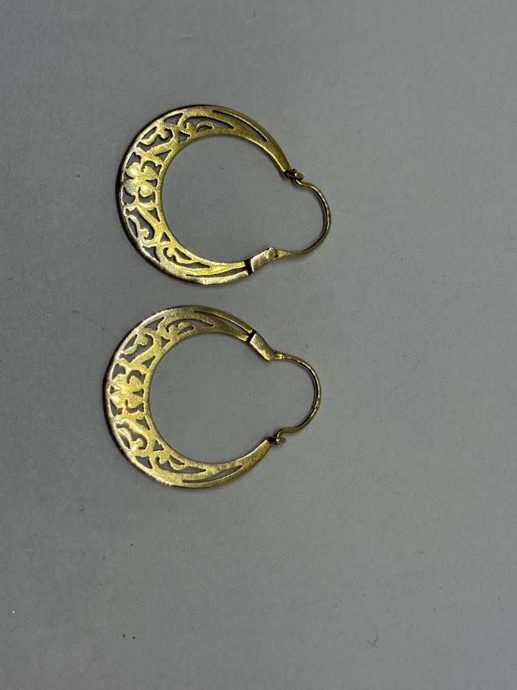 златни обеци кошнички 3.95гр 14к 585