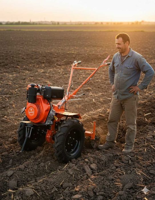 Дизельный мотоблок QAZAR МОЩНЫЙ Для обработки вспашки