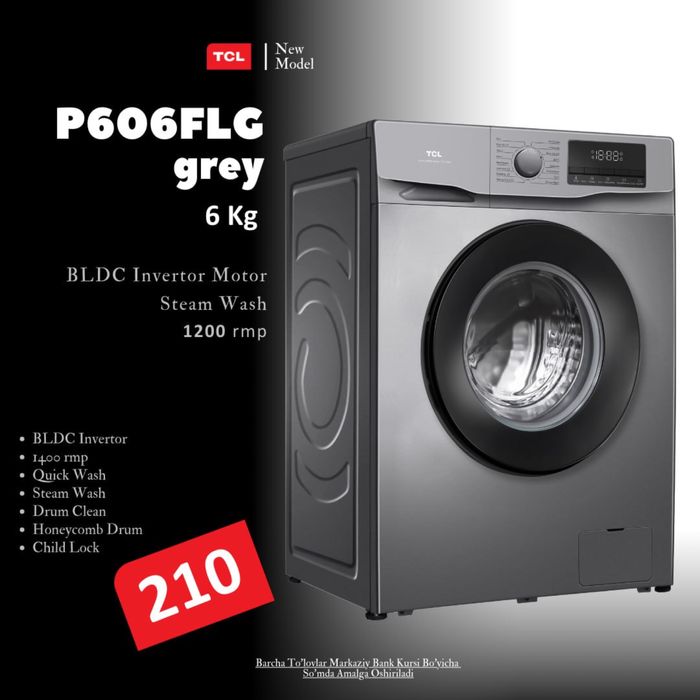Супер акция Стиральная машина TCL 6kg +доставка