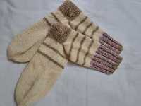 Вязанные шерстянные носочки ручной работы
