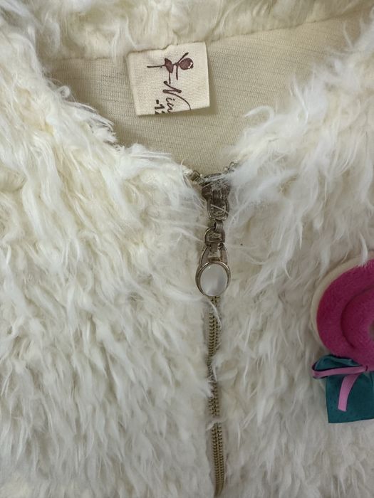 Palton/ geaca pufoasa pentru fetite blanita