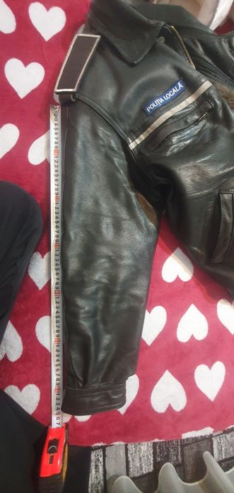 Geaca piele naturala Politia locala