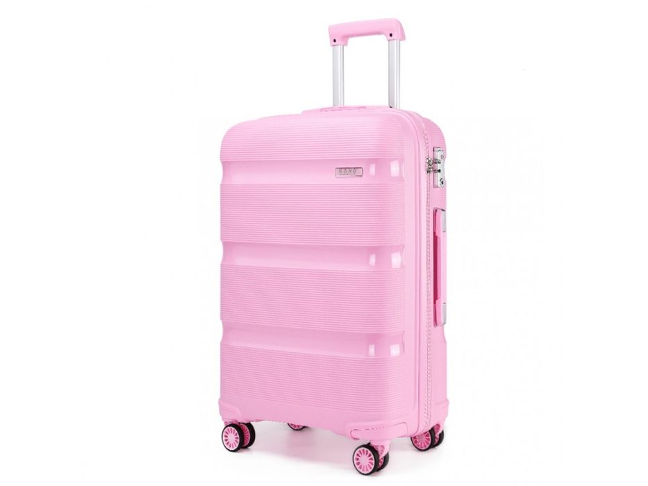 Куфар Kono K2092L Spinner 65 см, розов, полипропилен