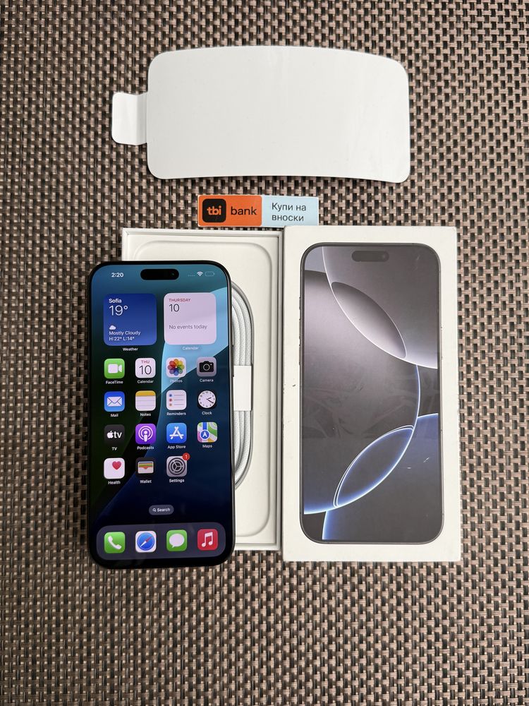 НОВ! *ЛИЗИНГ* iPhone 16 Pro Max 256Gb Black Titanium / Гаранция