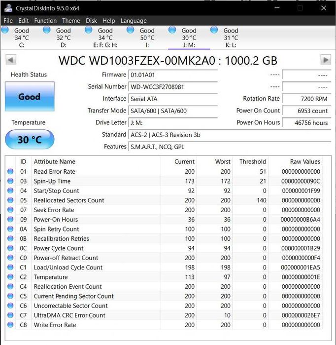 Hard Disk desktop Western Digital Black, 1TB, 7200 RPM, Sata3, 64MB