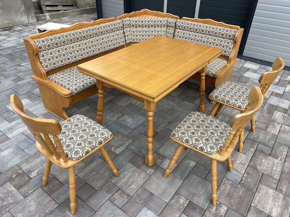 Coltar Bucatarie Lemn Masiv + Lada Depozitare