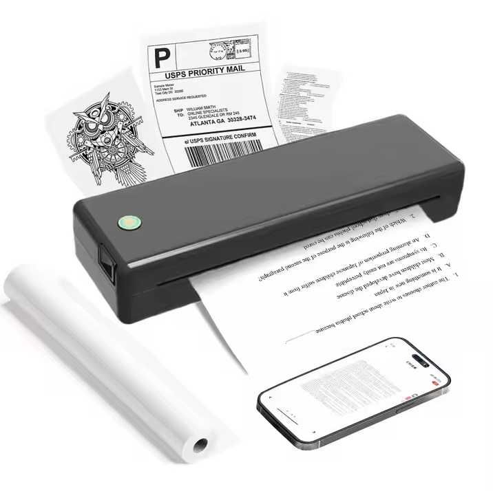 Нов неотварян inkless wireless преносим термо принтер А4 (татуировки)