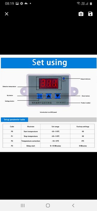 Termostat termoregulator microcomputer