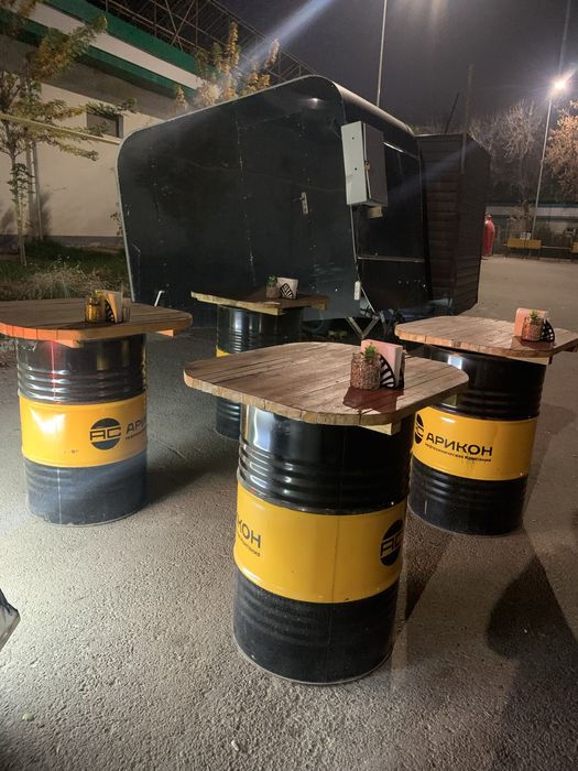 Бочки-столы для фудтрака