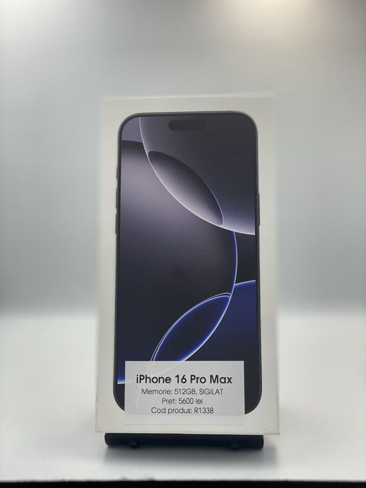 Iphone 16 Pro Max- 512GB memorie, SIGILAT, 2 ani Garantie