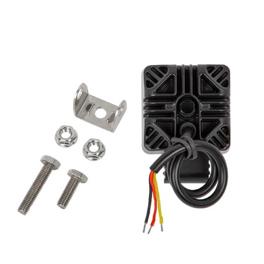 LED халоген лампи с окабеляване 12-24V,Flood и DRL бяла светлина,6броя