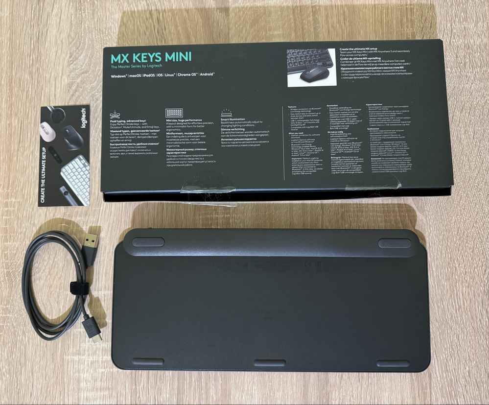 Tastatura Logitech MX Keys Mini, Wireless, layout US INTL, Negru
