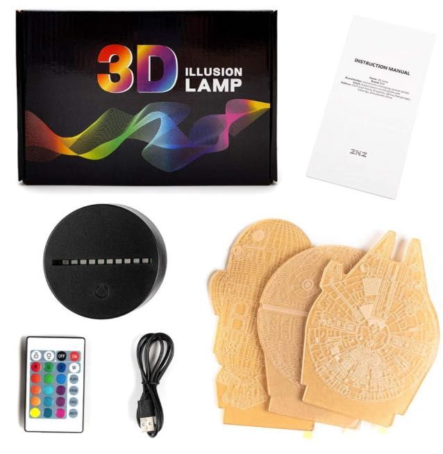 Lampa de noapte cu Led 3D Hard