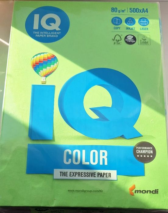 Бумага цветная  А4 Mondi