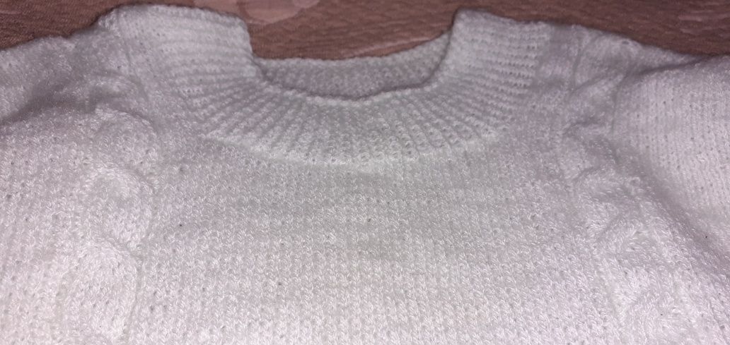 Нова дамска есенно зимна ръчно плетена блуза тип пуловер мохер
