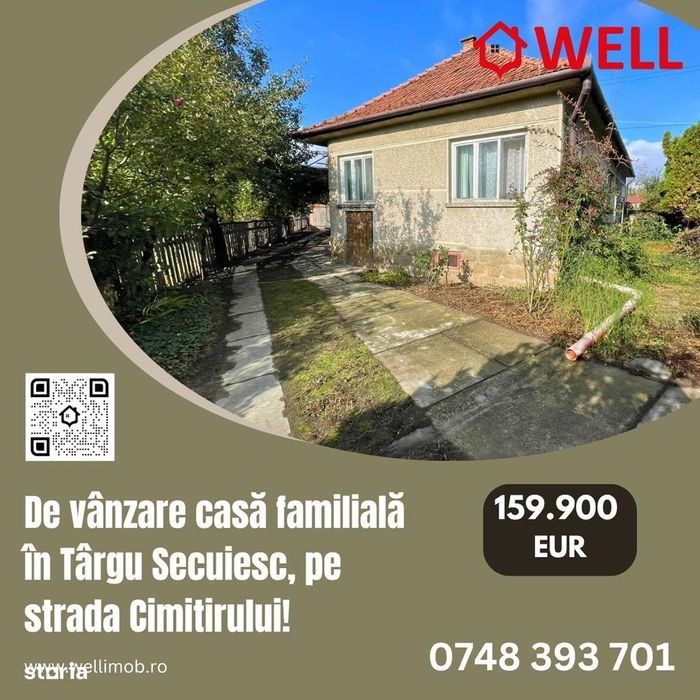 De vânzare casă familială în Târgu Secuiesc, pe strada Cimitirului!