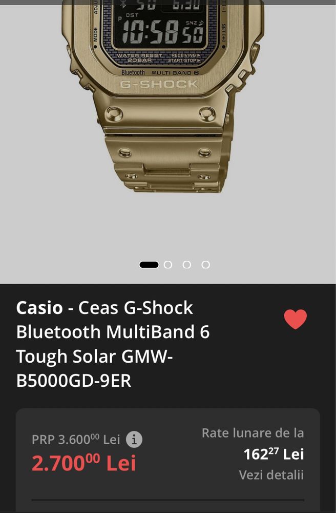 Ceas Casio G SHOCK GMW-B5000GD-9ER