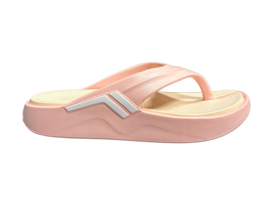 Дамски джапанки между пръста в бежово и розово-LUOFU